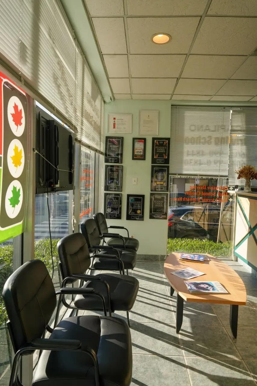 Inside Capilano Driving School